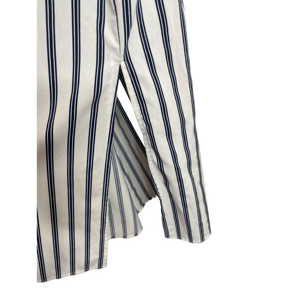 She + Sky Black White Striped Smocked Sleeveless Empire Maxi Dress Size S - Picture 3 of 7